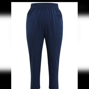 Bloomchic Solid Elastic‎ Waist Pocket High Rise Pants